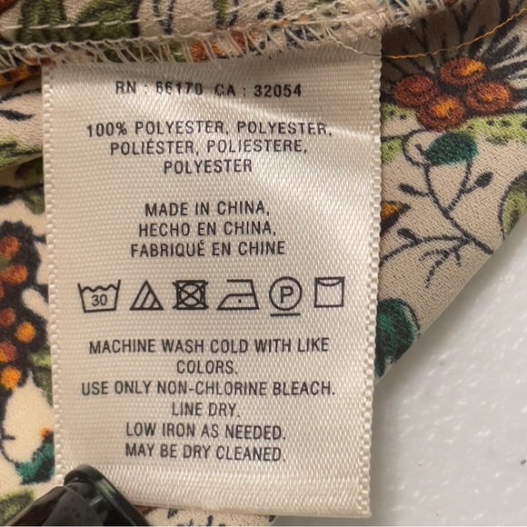 Anthropologie Floreat Mini Dress Floral Pleated Layered Ruffle Cottage 00P - Picture 11 of 13